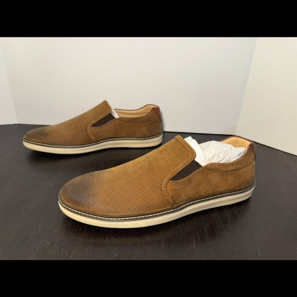 NWOB Johnston & Murphy McGuffey Perforated Leather Slip On Sneaker Brown Men 11M main image 10
